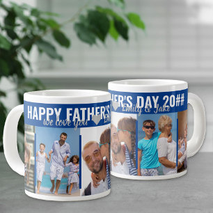 Happy Vathers Day 5 Foto Schlagzeile Typografie Bl Jumbo-Tasse