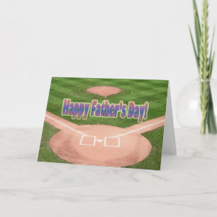 Happy Vathers Day Baseball Karte
