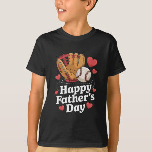 Happy Vathers Day Baseball Kleinkind Herz Kinder J T-Shirt