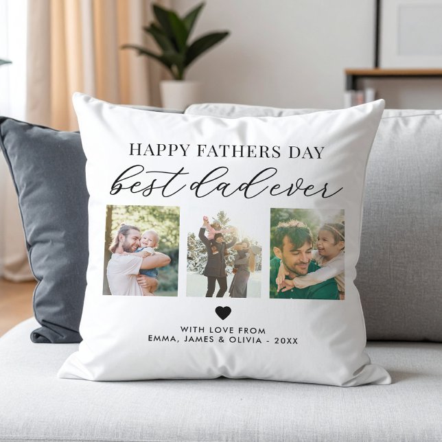 Happy Vathers Day Bester Vater je 3 FotoCollage Kissen (Von Creator hochgeladen)
