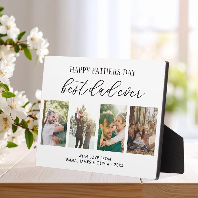 Happy Vathers Day Bester Vater je 4 FotoCollage Fotoplatte (Von Creator hochgeladen)