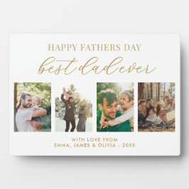 Happy Vathers Day Bester Vater je 4 FotoCollage Fotoplatte