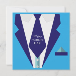 Happy Vathers Day Blue Anzug Krawatte Brunch Einladung
