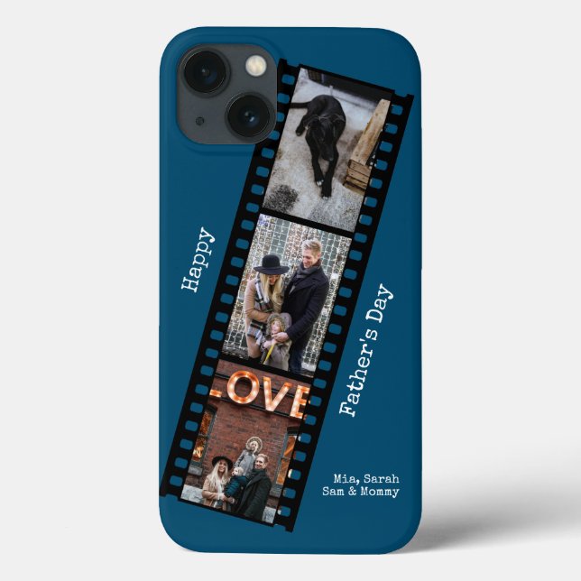 Happy Vathers Day Custom Fotos Filmstrip Case-Mate iPhone Hülle (Rückseite)