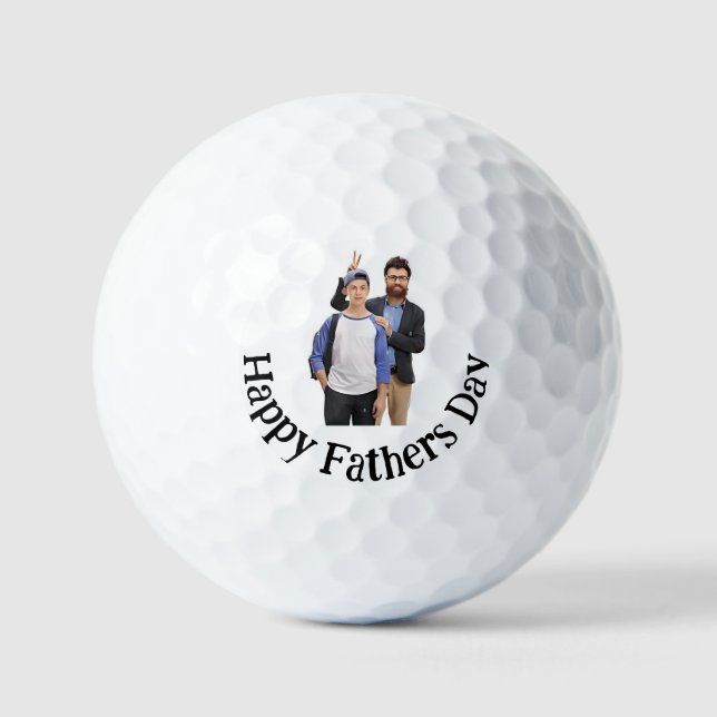 Happy Vathers Day Custom Funny Picture Golfball (Vorderseite)