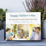 Happy Vathers Day Custom Wünsche und 3 Foto Leinwanddruck<br><div class="desc">Stilvoll und personalisiert verpackt Leinwand für den Tag des Vaters. Die Fotovorlage ist für Sie ein Set, um 3 Ihrer Lieblings-Fotos hinzuzufügen und Sie können auch so viel von dem Text bearbeiten, wie Sie möchten. Der Wortlaut lautet derzeit "Tag des glücklichen Vaters bis zum phantastischsten Vater aller Zeiten - wir...</div>