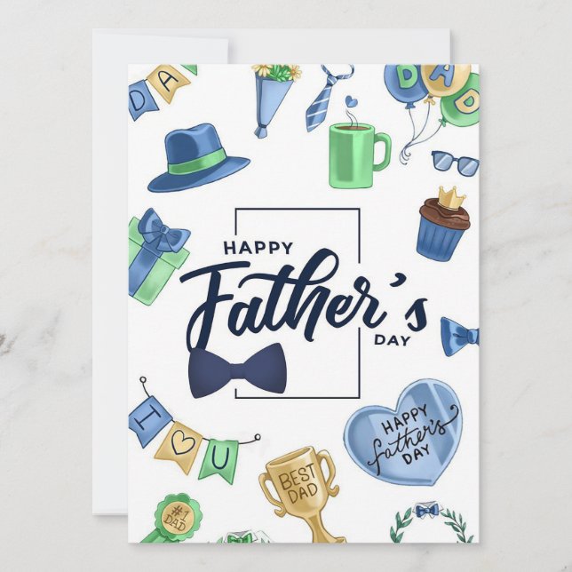 Happy Vathers Day Feiertagskarte (Vorderseite)