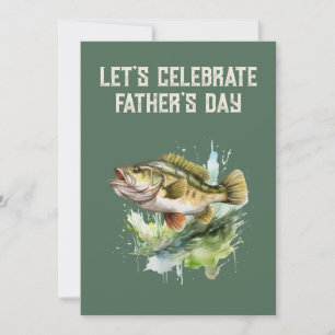Happy Vathers Day Fish Party Einladung