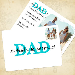 Happy Vathers Day Foto Card, Bester Vater je Karte