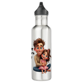 HAPPY VATHER'S DAY Geschenk für ihn Vater Husband  Edelstahlflasche