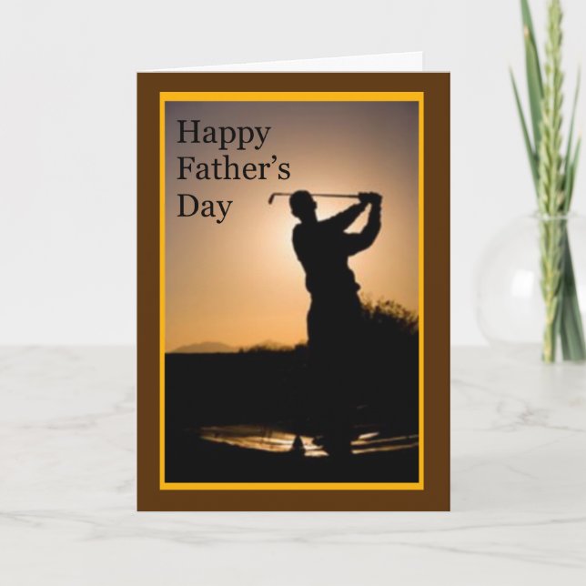 Happy Vathers Day Golf Karte (Vorderseite)