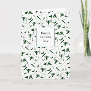 Happy Vathers Day Golfing Add Own Message Vater Karte