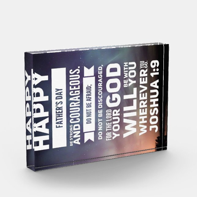 Happy Vathers Day - Joshua 1:9 Fotoblock (Links)