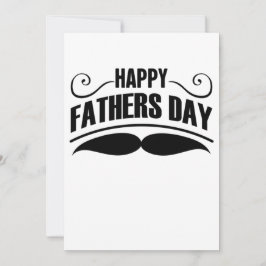 Happy Vathers Day Mustache Feiertagskarte