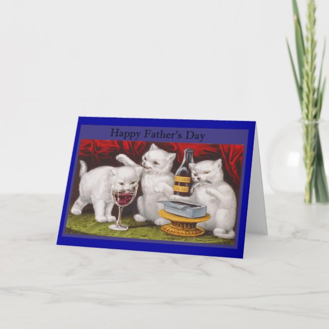 Happy Vathers Day Naughty Kittens Karte (Vorderseite)