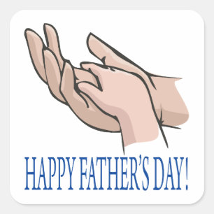 Happy Vathers Day Quadratischer Aufkleber