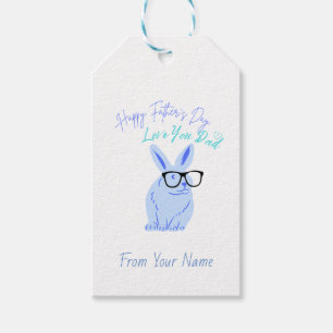Happy Vathers Day und Niedlich Bunny Geschenkanhänger