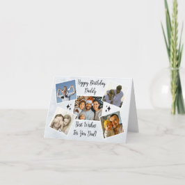 Happy Vathers Day Vater Custom 5 FotoCollage Cool Karte