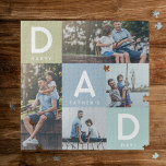 Happy Vathers Day Vater Modernes Multi Foto Grid<br><div class="desc">Schicke deinem Vater ein schönes personalisiertes Rätsel,  das er für immer schätzen wird. Spezielles personalisiertes Foto Collage Puzzle zur Anzeige Ihrer eigenen Fotos und Erinnerungen. Unser Design zeichnet sich durch ein einfaches 4-Foto-Collage-Grid-Design aus,  mit "Papa"-Buchstaben,  die zusammen mit dem Tag glücklicher Väter im Gitterdesign dargestellt werden.</div>