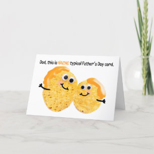 Happy Vathers Day Vater Nacho Cheesy Chips Funny Feiertagskarte