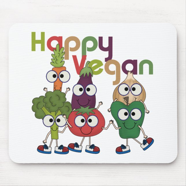 Happy Vegan Mousepad (Vorne)
