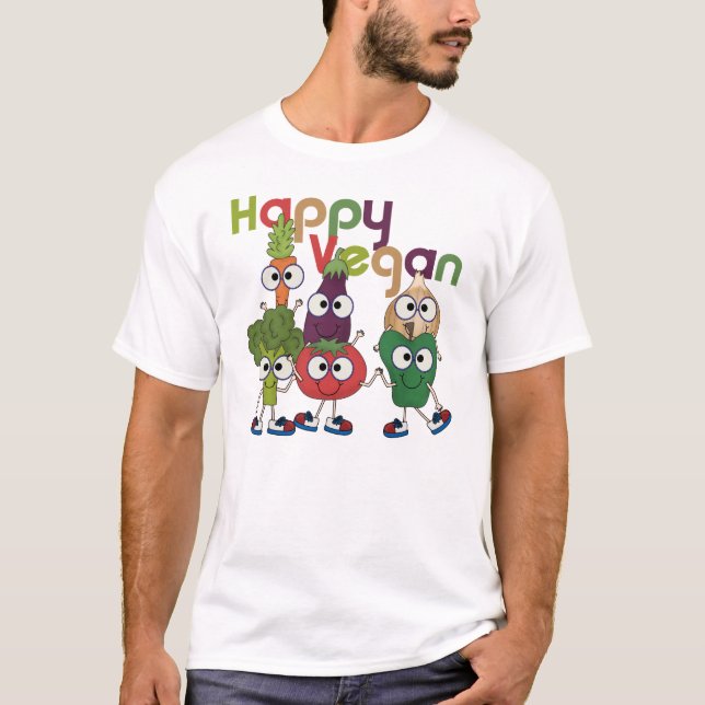 Happy Vegan T-Shirt (Vorderseite)