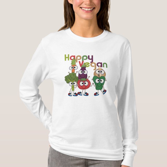 Happy Vegan T-Shirt (Vorderseite)