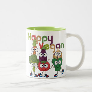 Happy Vegan Zweifarbige Tasse