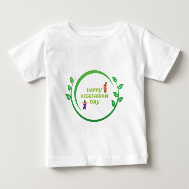 Happy Vegetarian Day Baby T-shirt (Vorderseite)