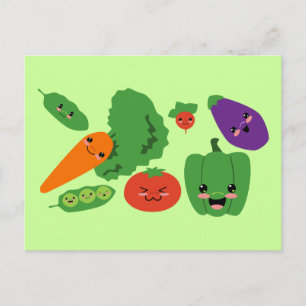 Happy Veggies Postkarte