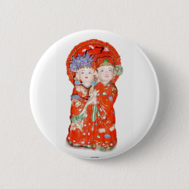 Happy Verheiratet Couple Button (Vorderseite)