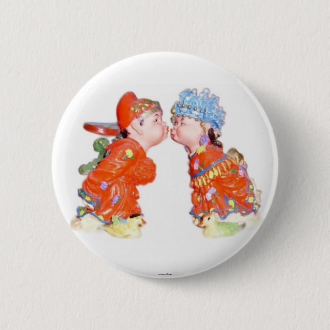 Happy Verheiratet Couple Button (Vorderseite)