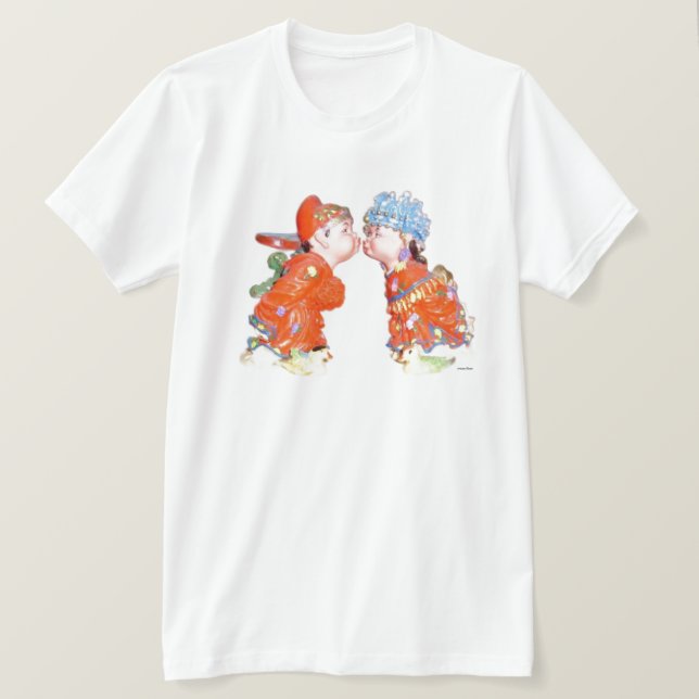 Happy Verheiratet Couple T - Shirt (Design vorne)