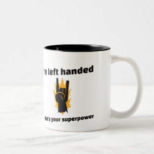 Happy verlassen handers day — händig Superpower ro Zweifarbige Tasse