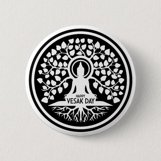 Happy Vesak Day Button (Vorderseite)
