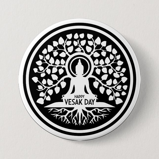 Happy Vesak Day Button (Vorderseite)