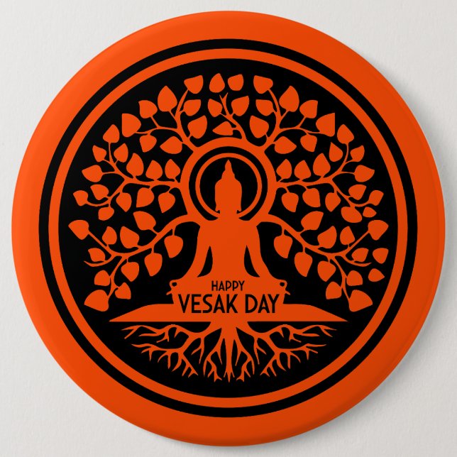 Happy Vesak Day Button (Vorderseite)