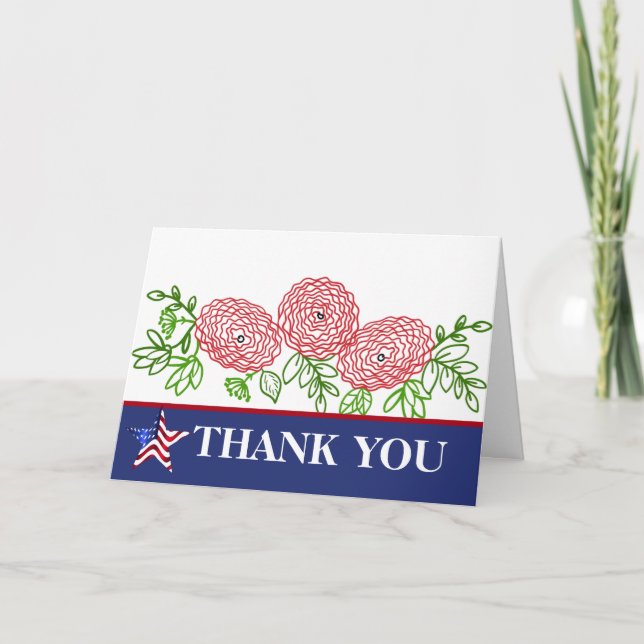 Happy Veteran Day Poppy Blume Dankeskarte (Vorderseite)