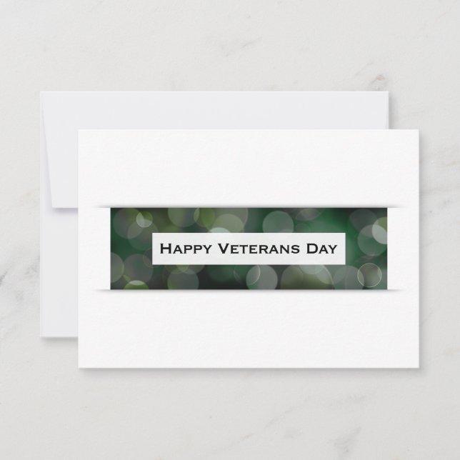 Happy Veterans Day (bokeh) Einladung (Vorderseite)
