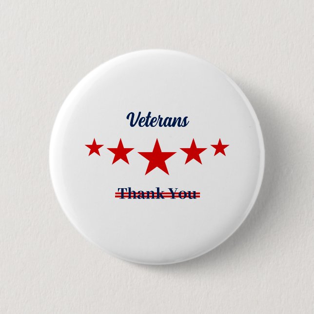 Happy Veterans Day Button (Vorderseite)