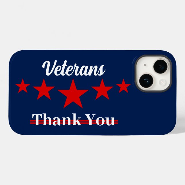 Happy Veterans Day Case-Mate iPhone 14 Hülle (Rückseite (Horizontal))