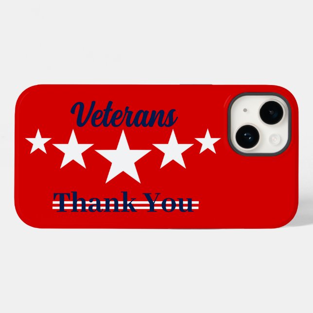 Happy Veterans Day Case-Mate iPhone 14 Hülle (Rückseite (Horizontal))
