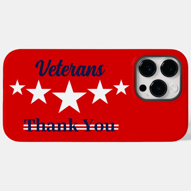 Happy Veterans Day Case-Mate iPhone 14 Pro Max Hülle (Rückseite (Horizontal))