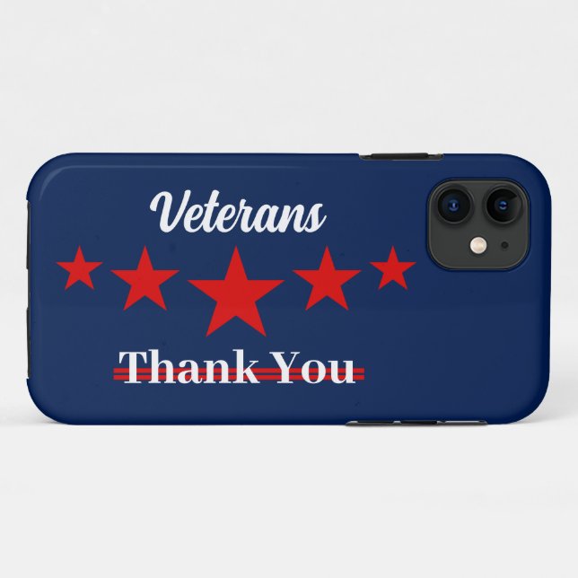Happy Veterans Day Case-Mate iPhone Hülle (Rückseite (Horizontal))