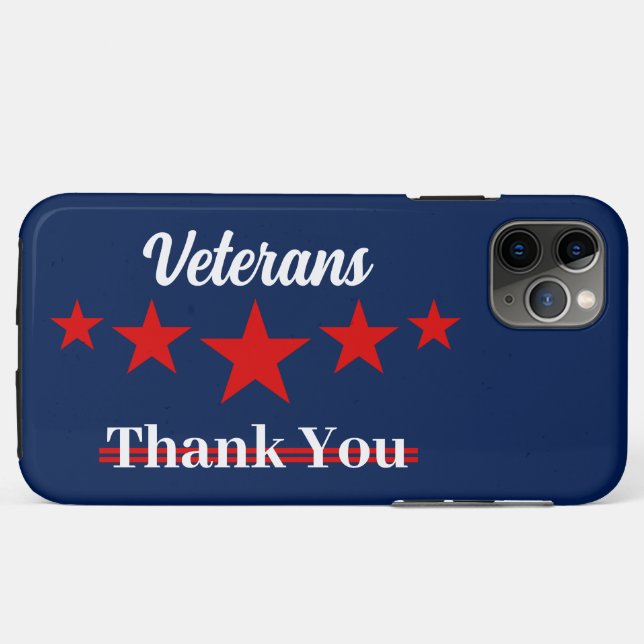 Happy Veterans Day Case-Mate iPhone Hülle (Rückseite (Horizontal))