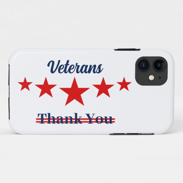 Happy Veterans Day Case-Mate iPhone Hülle (Rückseite (Horizontal))