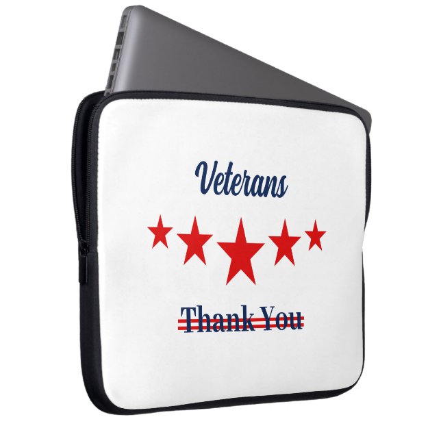 Happy Veterans Day Laptopschutzhülle (Vorne Rechts)