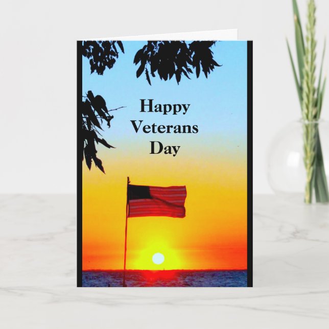 Happy Veterans Day - Vielen Dank für Ihren Service Dankeskarte (Vorderseite)