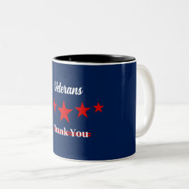 Happy Veterans Day Zweifarbige Tasse