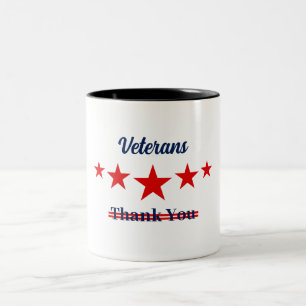 Happy Veterans Day Zweifarbige Tasse